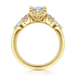 Gabriel & Co. Cian - 14K Yellow Gold Marquise Shape Five Stone Diamond Engagement Ring