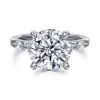 Clearance Gabriel & Co. Cian - 14K Yellow Gold Round Five Stone Diamond Engagement Ring