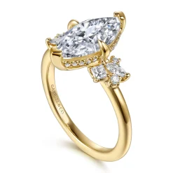 Outlet Gabriel & Co. Cicely - 14K Yellow Gold Marquise Shape Diamond Engagement Ring