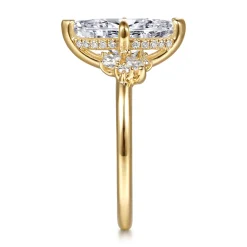Outlet Gabriel & Co. Cicely - 14K Yellow Gold Marquise Shape Diamond Engagement Ring