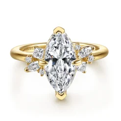 Outlet Gabriel & Co. Cicely - 14K Yellow Gold Marquise Shape Diamond Engagement Ring