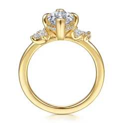 Outlet Gabriel & Co. Cicely - 14K Yellow Gold Marquise Shape Diamond Engagement Ring