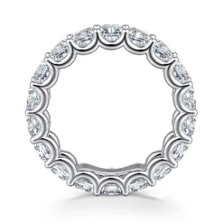 Sale Gabriel & Co. Ciel - 14K White Gold Scallop Setting Radiant Cut Diamond Eternity Band - 5.4 ct