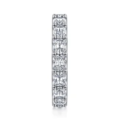 Outlet Gabriel & Co. Ciel - 14K White Gold Scallop Setting East West Radiant Cut Diamond Eternity Band - 2.9 ct