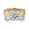 Hot Gabriel & Co. Clark - 14K White-Yellow Gold Round Diamond Engagement Ring