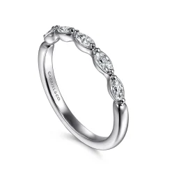 Outlet Gabriel & Co. Claudette - 14K White Gold Marquise Diamond Anniversary Band - 0.23 ct