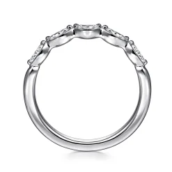 Outlet Gabriel & Co. Claudette - 14K White Gold Marquise Diamond Anniversary Band - 0.23 ct