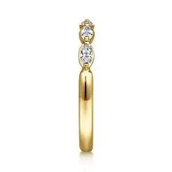 Discount Gabriel & Co. Claudette - 14K Yellow Gold Marquise Diamond Anniversary Band - 0.23 ct