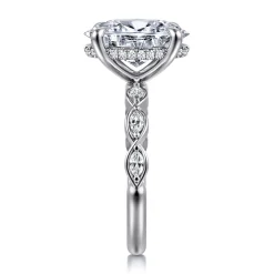 Gabriel & Co. Claudia - 14K White Gold Oval Diamond Engagement Ring