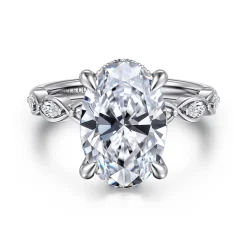 Gabriel & Co. Claudia - 14K White Gold Oval Diamond Engagement Ring