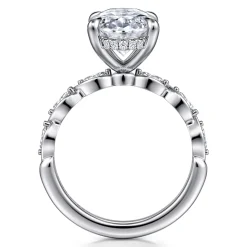 Gabriel & Co. Claudia - 14K White Gold Oval Diamond Engagement Ring