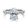 New Gabriel & Co. Claudia - 14K White Gold Oval Diamond Engagement Ring