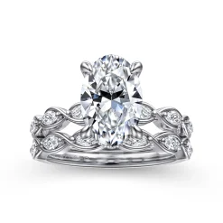 Hot Gabriel & Co. Claudia - 14K White Gold Oval Diamond Engagement Ring