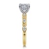 Sale Gabriel & Co. Claudia - 14K White-Yellow Gold Cushion Cut Diamond Engagement Ring