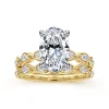 Outlet Gabriel & Co. Claudia - 14K White-Yellow Gold Oval Diamond Engagement Ring