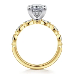 Online Gabriel & Co. Claudia - 14K White-Yellow Gold Princess Cut Diamond Engagement Ring