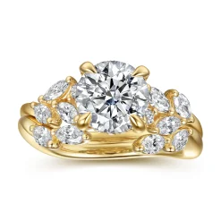 Clearance Gabriel & Co. Collette - 14K Yellow Gold Round Diamond Engagement Ring