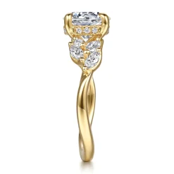 Clearance Gabriel & Co. Collette - 14K Yellow Gold Round Diamond Engagement Ring