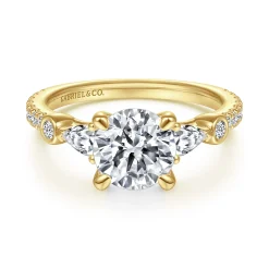 Sale Gabriel & Co. Collin - 14K Yellow Gold Diamond Engagement Ring