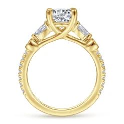 Sale Gabriel & Co. Collin - 14K Yellow Gold Diamond Engagement Ring