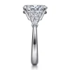Sale Gabriel & Co. Commit - 14K White Gold Oval Five Stone Diamond Engagement Ring