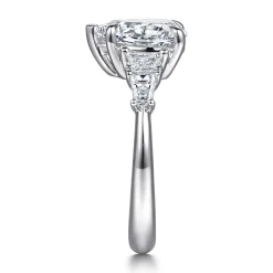 Discount Gabriel & Co. Commit - 14K White Gold Pear Shape Diamond Engagement Ring