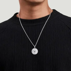 Online Gabriel & Co. Compass Pendant 925 Sterling Silver Black Spinel