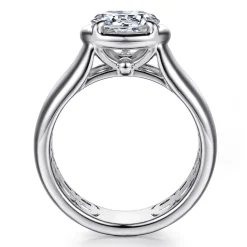 New Gabriel & Co. Connor - 14K White Gold Round Diamond Engagement Ring