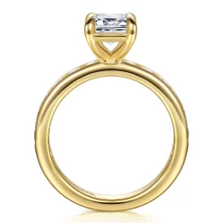 Sale Gabriel & Co. Coralie - 14K Yellow Gold Emerald Cut Diamond Engagement Ring