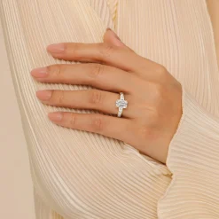 Sale Gabriel & Co. Coralie - 14K Yellow Gold Emerald Cut Diamond Engagement Ring