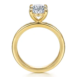 Hot Gabriel & Co. Coralie - 14K Yellow Gold Oval Diamond Engagement Ring