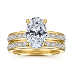 Hot Gabriel & Co. Coralie - 14K Yellow Gold Oval Diamond Engagement Ring