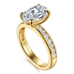 Hot Gabriel & Co. Coralie - 14K Yellow Gold Oval Diamond Engagement Ring