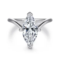 Clearance Gabriel & Co. Cosmic - 14K White Gold Marquise Shape Diamond Engagement Ring