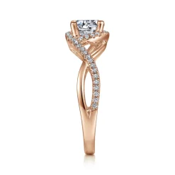 Online Gabriel & Co. Courtney - 14K Rose Gold Round Halo Diamond Engagement Ring