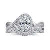 Sale Gabriel & Co. Courtney - 14K White Gold Oval Halo Diamond Engagement Ring