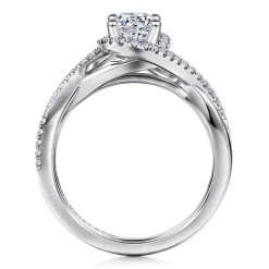 Sale Gabriel & Co. Courtney - 14K White Gold Oval Halo Diamond Engagement Ring