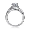 Outlet Gabriel & Co. Courtney - 14K White Gold Round Halo Diamond Engagement Ring
