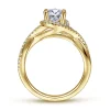 Hot Gabriel & Co. Courtney - 14K Yellow Gold Pear Shape Halo Diamond Engagement Ring