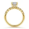 Sale Gabriel & Co. Cove - 14K Yellow Gold Cushion Cut Diamond Engagement Ring