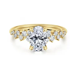 Gabriel & Co. Cove - 14K Yellow Gold Oval Diamond Engagement Ring