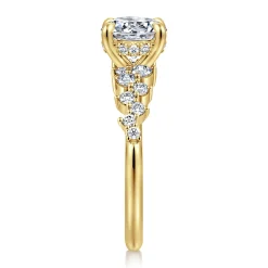 Hot Gabriel & Co. Cove - 14K Yellow Gold Round Diamond Engagement Ring