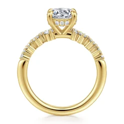 Hot Gabriel & Co. Cove - 14K Yellow Gold Round Diamond Engagement Ring