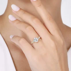 Gabriel & Co. Cove - 14K Yellow Gold Round Diamond Engagement Ring