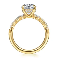 Gabriel & Co. Cove - 14K Yellow Gold Round Diamond Engagement Ring