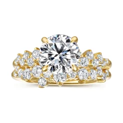 Gabriel & Co. Cove - 14K Yellow Gold Round Diamond Engagement Ring