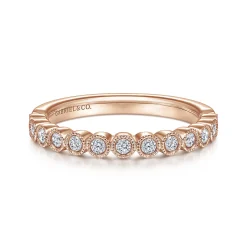 Clearance Gabriel & Co. Crete - 14K Rose Gold Diamond Anniversary Band - 0.23 ct