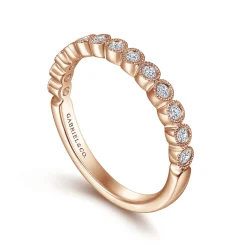 Clearance Gabriel & Co. Crete - 14K Rose Gold Diamond Anniversary Band - 0.23 ct