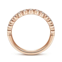 Clearance Gabriel & Co. Crete - 14K Rose Gold Diamond Anniversary Band - 0.23 ct