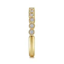 Online Gabriel & Co. Crete - 14K Yellow Gold Bezel Set Diamond Anniversary Band - 0.23 ct